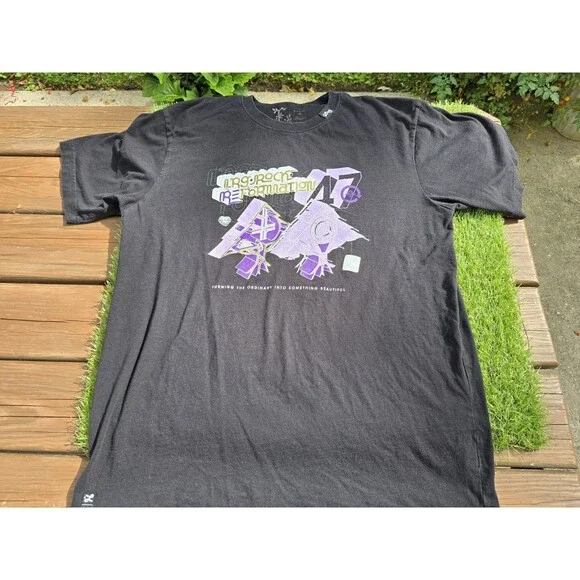 LRG Roots People Equipment Shirt Men XL Black Short Sleeve Rock Formation - Picture 3 of 11